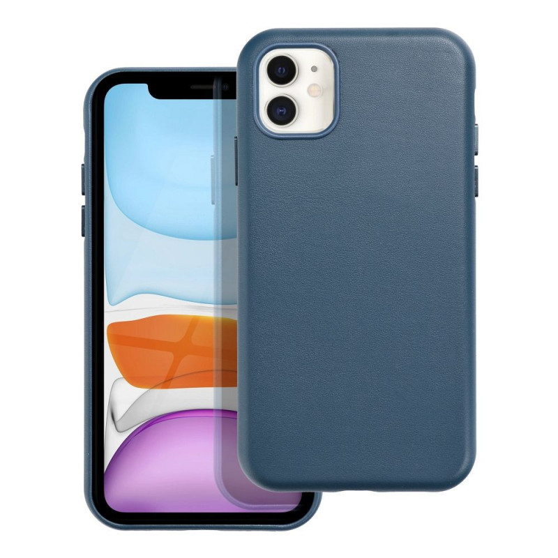 Kryt Leather Mag Cover na Apple iPhone 11 Elegantní  MagSAFE  Indigový modrý