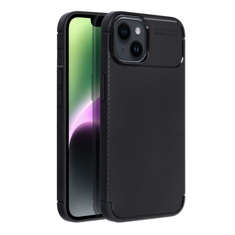 Kryt CARBON PREMIUM na Apple iPhone 14 Elegantní  Černý