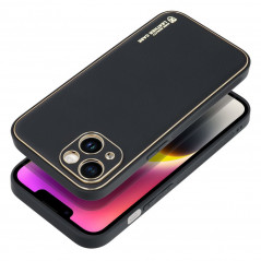 Kryt LEATHER na Apple iPhone 14 Černý