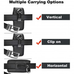 Univerzální pouzdro, Vertikální pouzdro Vertical Belt Holster OXFORD na Samsung Galaxy S21 Ultra 5G Černý