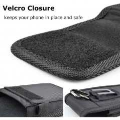 Univerzální pouzdro, Vertikální pouzdro Vertical Belt Holster OXFORD na Samsung Galaxy S21 Ultra 5G Černý