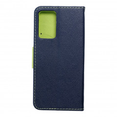 Peněženkové pouzdro Fancy Book na Oppo Reno7 5G Námořnická modrá / Limetkovo zelený