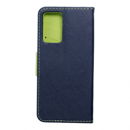 Peněženkové pouzdro Fancy Book na Oppo Reno7 5G Námořnická modrá / Limetkovo zelený