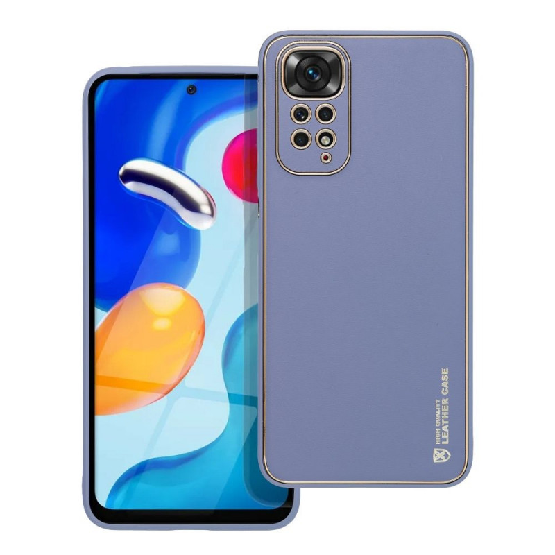 Kryt LEATHER na XIAOMI Redmi Note 11 Modrý