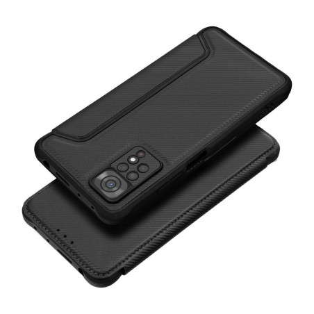 Peněženkové pouzdro Razor Book na XIAOMI Mi 11 Lite 5G NE Uhlíkové vlákno, Karbonový vzor  Černý