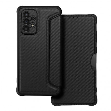 Peněženkové pouzdro Razor Book na Samsung Galaxy A53 5G Uhlíkové vlákno, Karbonový vzor  Černý