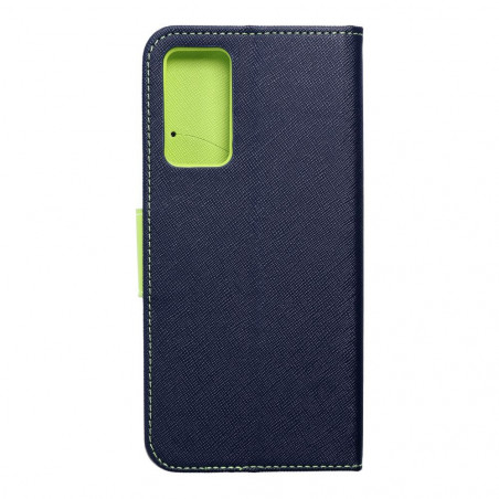 Peněženkové pouzdro Fancy Book na XIAOMI Redmi Note 11 Pro 5G Námořnická modrá / Limetkovo zelený