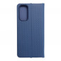Peněženkové pouzdro LUNA Book Carbon na XIAOMI Redmi Note 11 Uhlíkové vlákno, Elegantní  Modrý