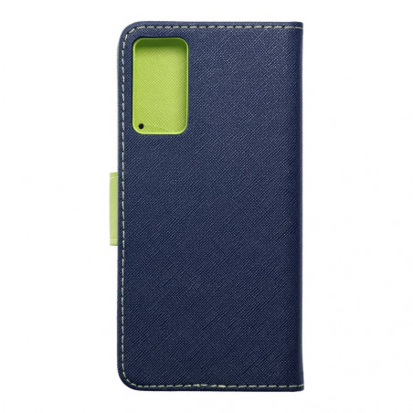 Peněženkové pouzdro Fancy Book na XIAOMI Redmi Note 11 Pro Plus 5G Námořnická modrá / Limetkovo zelený