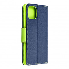 Peněženkové pouzdro Fancy Book na XIAOMI Redmi Note 11 Pro Plus 5G Námořnická modrá / Limetkovo zelený