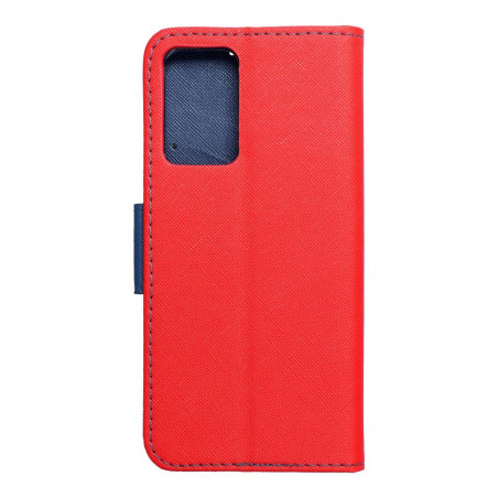 Peněženkové pouzdro Fancy Book na Oppo Reno7 5G Červený / Námořnická modrá
