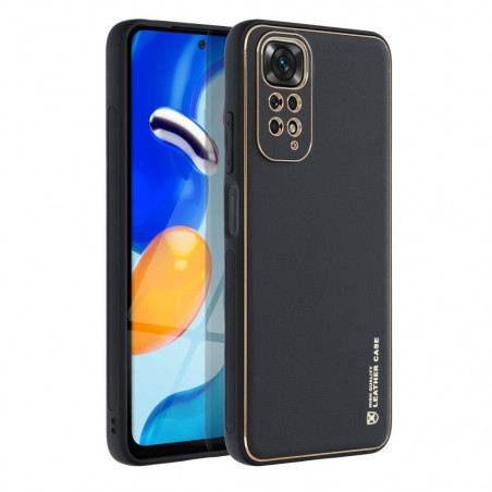 Kryt LEATHER na XIAOMI Redmi Note 11 Černý
