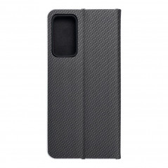 Peněženkové pouzdro LUNA Book Carbon na XIAOMI Redmi Note 11 Pro 5G Uhlíkové vlákno, Elegantní  Černý