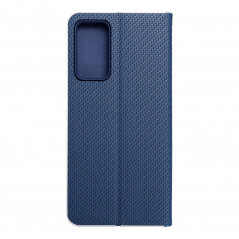 Peněženkové pouzdro LUNA Book Carbon na XIAOMI Redmi Note 11 Pro 5G Uhlíkové vlákno, Elegantní  Modrý