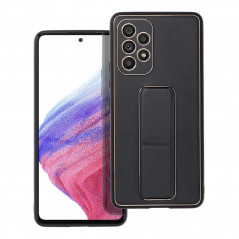 Kryt LEATHER Case Kickstand na Samsung Galaxy A53 5G Černý