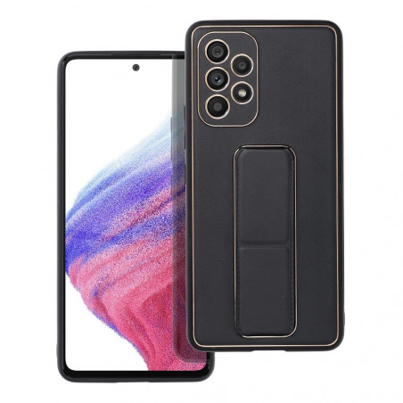 Kryt LEATHER Case Kickstand na Samsung Galaxy A53 5G Černý