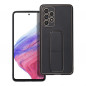 Kryt LEATHER Case Kickstand na Samsung Galaxy A53 5G Černý