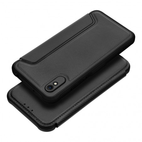 Peněženkové pouzdro Razor Book na XIAOMI Redmi 9I Uhlíkové vlákno, Karbonový vzor  Černý