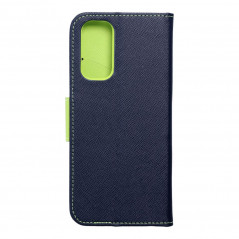Peněženkové pouzdro Fancy Book na XIAOMI Redmi Note 11 Námořnická modrá / Limetkovo zelený