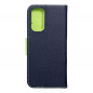 Peněženkové pouzdro Fancy Book na XIAOMI Redmi Note 11 Námořnická modrá / Limetkovo zelený