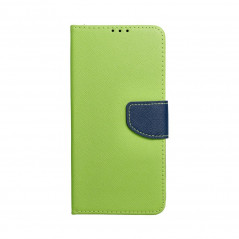 Peněženkové pouzdro Fancy Book na Samsung Galaxy A03 Námořnická modrá / Limetkovo zelený
