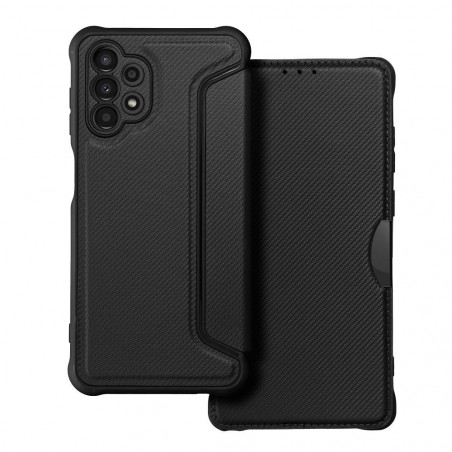 Peněženkové pouzdro Razor Book na Samsung Galaxy A32 LTE Uhlíkové vlákno, Karbonový vzor  Černý