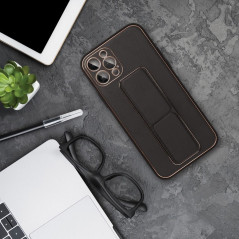 Kryt LEATHER Case Kickstand na Samsung Galaxy A13 5G Černý