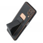 Kryt LEATHER Case Kickstand na Samsung Galaxy A04s Černý