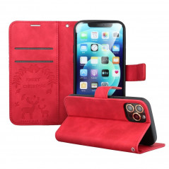 Peněženkové pouzdro MEZZO Book na Apple iPhone 13 Pro Max Červený