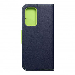 Peněženkové pouzdro Fancy Book na Samsung Galaxy A53 5G Námořnická modrá / Limetkovo zelený