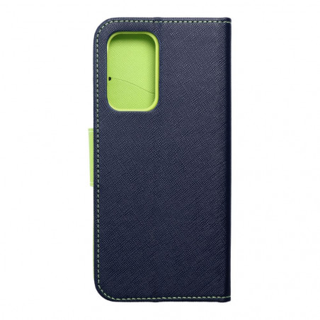 Peněženkové pouzdro Fancy Book na Samsung Galaxy A53 5G Námořnická modrá / Limetkovo zelený