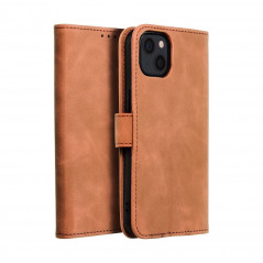 Peněženkové pouzdro TENDER Book na Apple iPhone 13 Hnědý