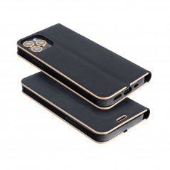 Peněženkové pouzdro LUNA Book Gold na XIAOMI Redmi Note 11 Pro 5G Elegantní  Černý