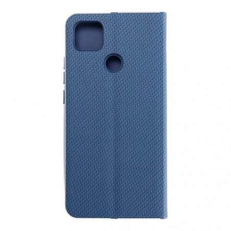 Peněženkové pouzdro LUNA Book Carbon na XIAOMI Redmi 9A Uhlíkové vlákno, Elegantní  Modrý