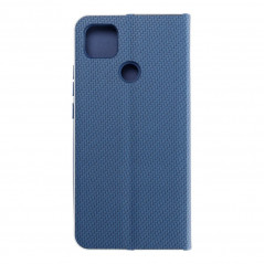 Peněženkové pouzdro LUNA Book Carbon na XIAOMI Redmi 9C Uhlíkové vlákno, Elegantní  Modrý