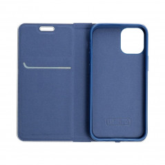 Peněženkové pouzdro LUNA Book Carbon na XIAOMI Redmi 9C NFC Uhlíkové vlákno, Elegantní  Modrý