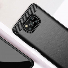 Kryt Carbon na XIAOMI Poco X3 NFC Elegantní  Černý