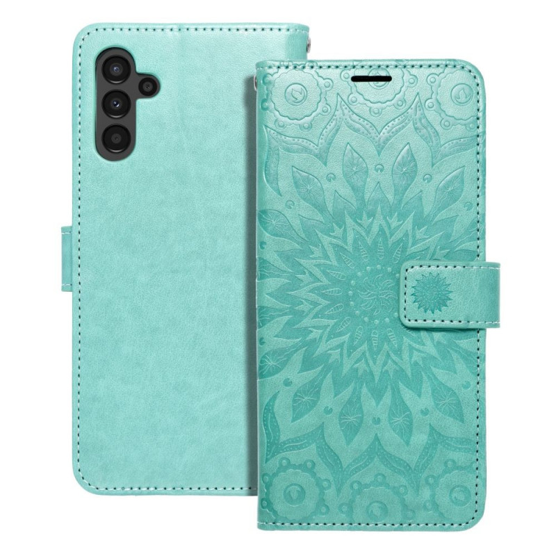 Peněženkové pouzdro MEZZO Book na Samsung Galaxy A04s Mandala  Zelený
