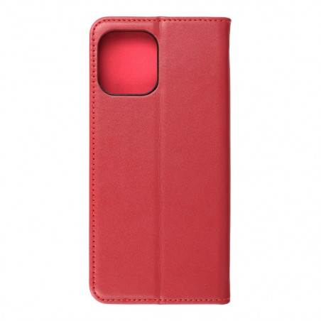 Peněženkové pouzdro Leather case SMART PRO na Apple iPhone 13 Pro Max Elegantní  Vinově červený