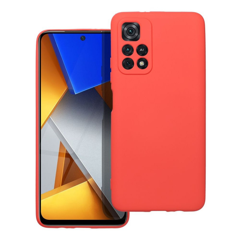 Kryt Silicone na XIAOMI Poco M4 Pro 5G Elegantní  Broskvový
