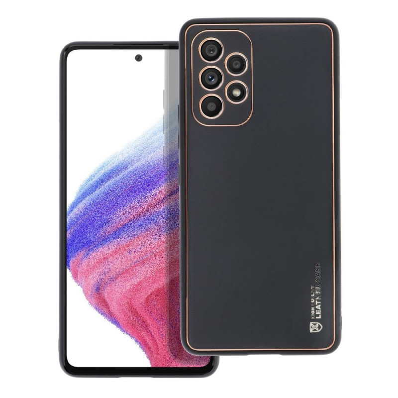 Kryt LEATHER na Samsung Galaxy A53 5G Černý