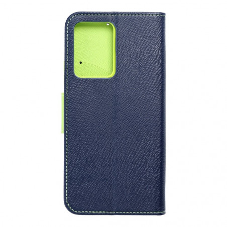 Peněženkové pouzdro Fancy Book na XIAOMI 11T Námořnická modrá / Limetkovo zelený