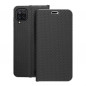 Peněženkové pouzdro LUNA Book Carbon na Samsung Galaxy A12 Uhlíkové vlákno, Elegantní  Černý