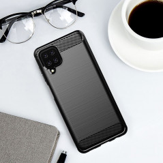 Kryt Carbon na Samsung Galaxy A12 Elegantní  Černý