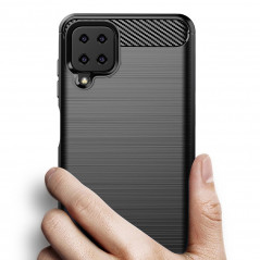 Kryt Carbon na Samsung Galaxy A12 Elegantní  Černý