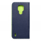 Peněženkové pouzdro Fancy Book na Motorola Moto E7 Námořnická modrá / Limetkovo zelený