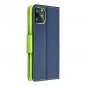 Peněženkové pouzdro Fancy Book na Motorola Moto E7 Námořnická modrá / Limetkovo zelený
