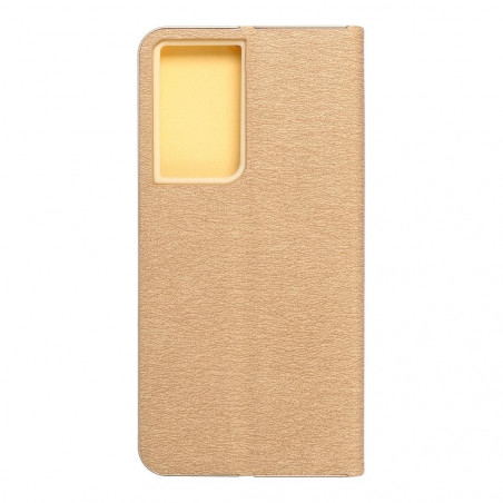 Peněženkové pouzdro LUNA Book Gold na Samsung Galaxy S21 Ultra 5G Elegantní  Zlatý