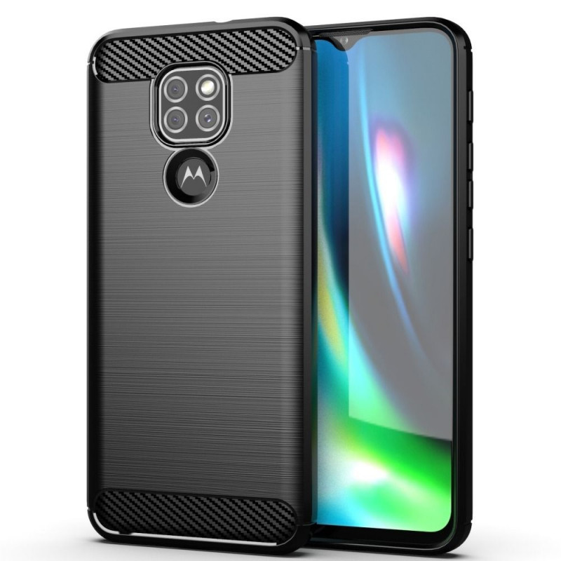 Kryt Carbon na Motorola Moto E7 Plus Elegantní  Černý