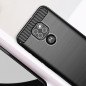 Kryt Carbon na Motorola Moto E7 Plus Elegantní  Černý